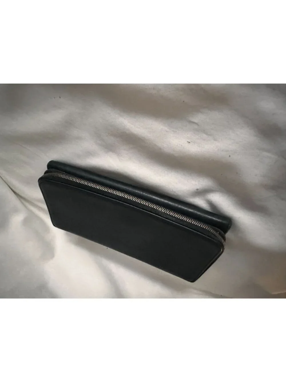 Coach Legacy Black Vintage Trifold leather Wallet With Checkbook Pocket Zip Arou